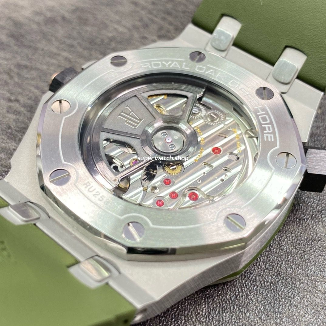 BF Factory Audemars Piguet Royal Oak Offshore Diver 15720ST.OO.A052CA.01 Steel Rubber Strap Green Dial - Image 7