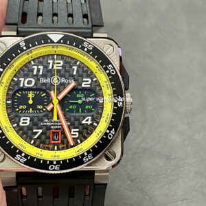 BRF Factory Bell Ross BR 03-94 Chronographe 42mm Steel Rubber Strap Black Dial