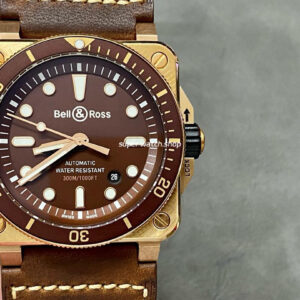 BRF Factory Bell Ross BR 03 BR0392-D-BR-BR-SCA 42mm Bronze Leather strap Brown Dial