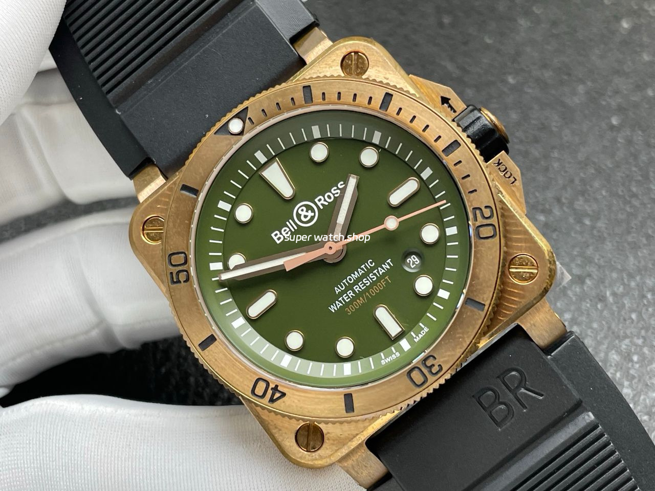 BRF Factory Bell Ross BR 03 BR0392-D-BR-BRSCA 42mm Bronze Rubber Strap Grey Dial - Image 3