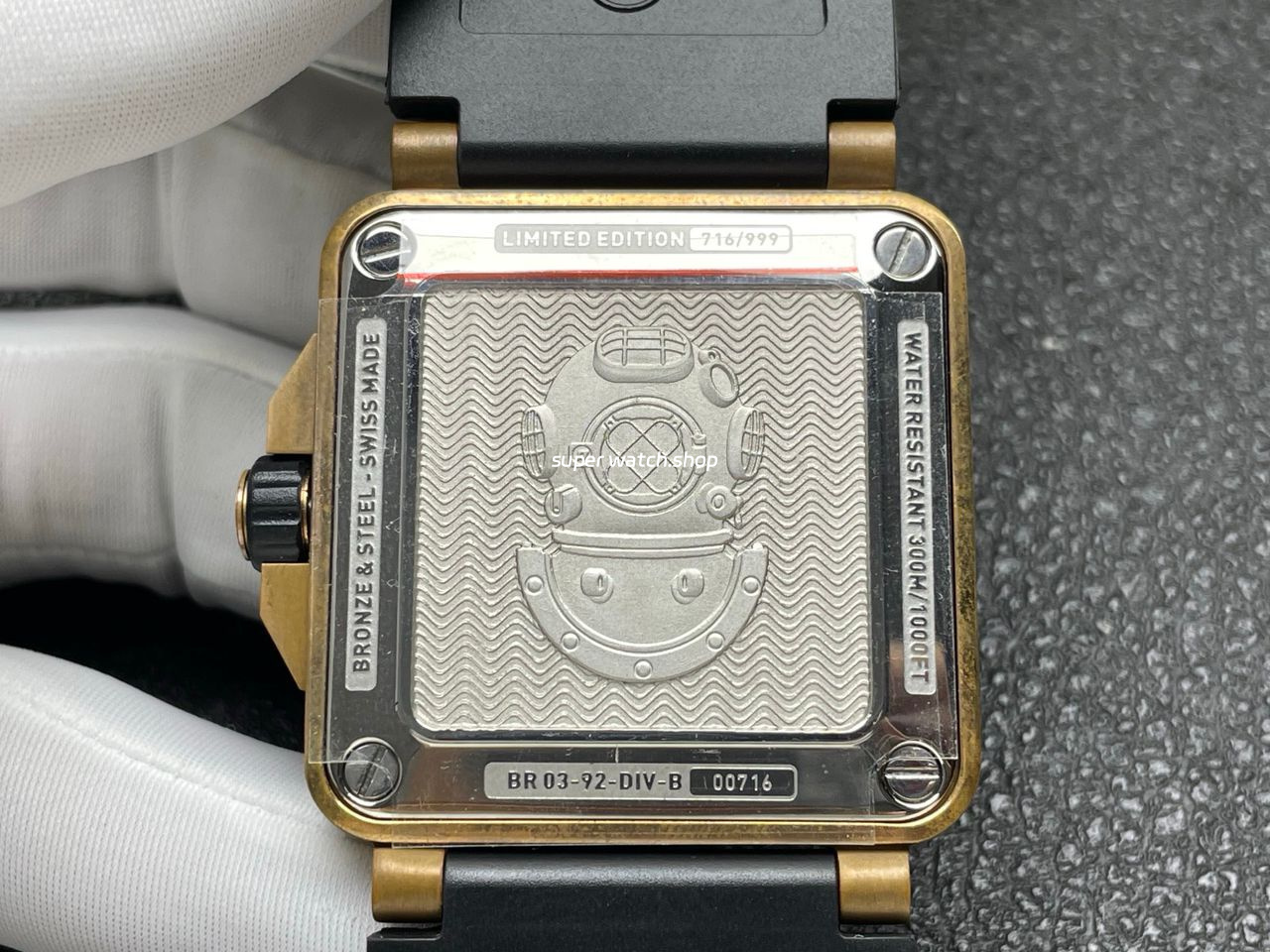 BRF Factory Bell Ross BR 03 BR0392-D-BR-BRSCA 42mm Bronze Rubber Strap Grey Dial - Image 7