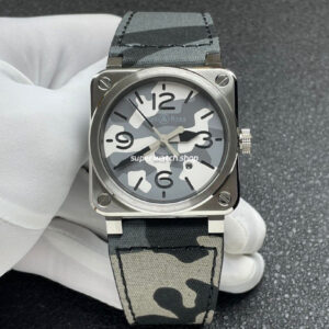 BRF Factory Bell Ross BRS-CK-ST-SCA 42mm Steel Canvas Strap Green Dial