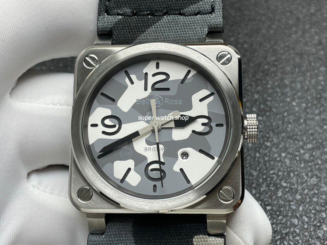 BRF Factory Bell Ross BRS-CK-ST-SCA 42mm Steel Canvas Strap Green Dial - Image 2