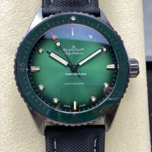 GF Factory Blancpain Fifty Fathoms Bathyscaphe 5005-0153-NABA 43mm Ceramic Textile Strap Green Dial