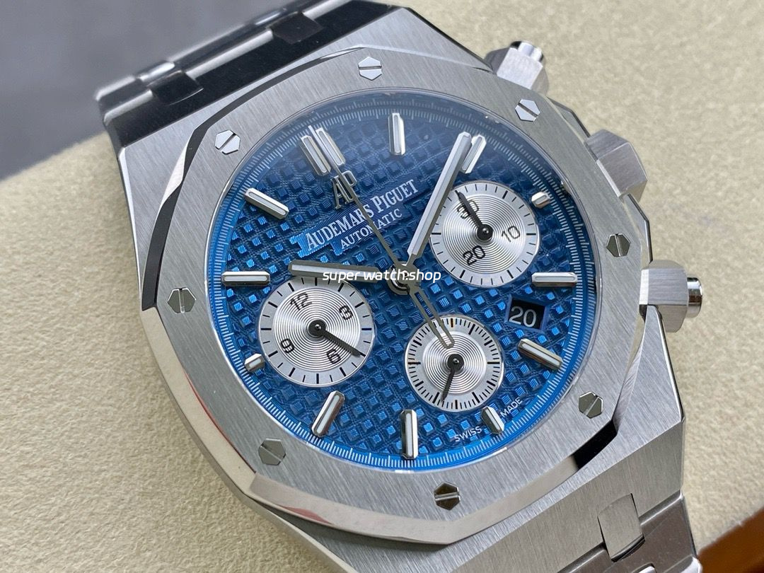 IPF Factory Audemars Piguet Royal Oak Chronograph 26331ST.OO.1220ST.01 41mm Full Steel Blue Dial - Image 2