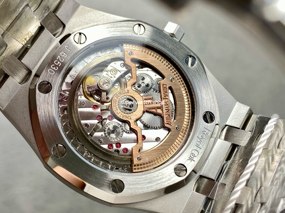 IPF Factory Audemars Piguet Royal Oak Jumbo 15202BC.OO.1240BC.01 39mm Full White Gold Pink Dial - Image 8