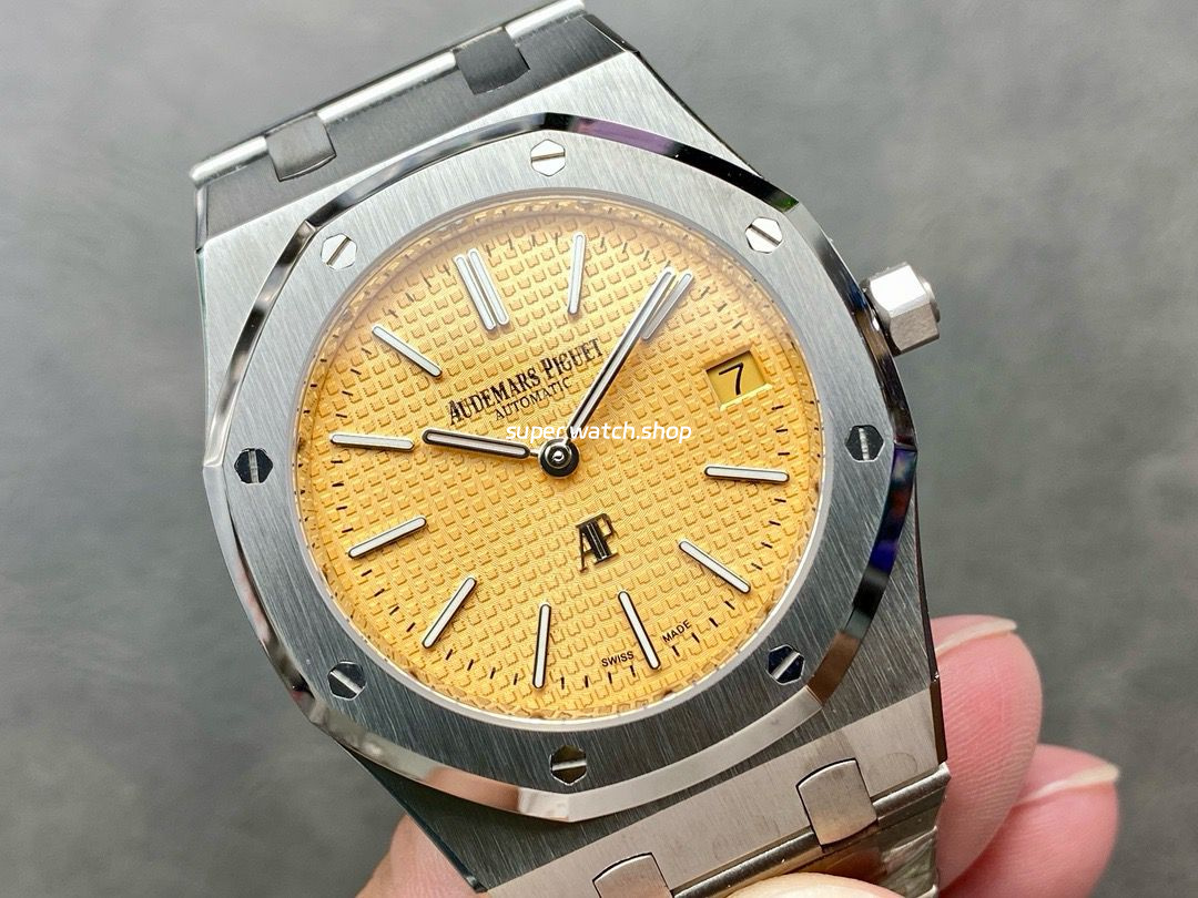 IPF Factory Audemars Piguet Royal Oak Jumbo 15202BC.OO.1240BC.01 39mm Full White Gold Pink Dial - Image 2