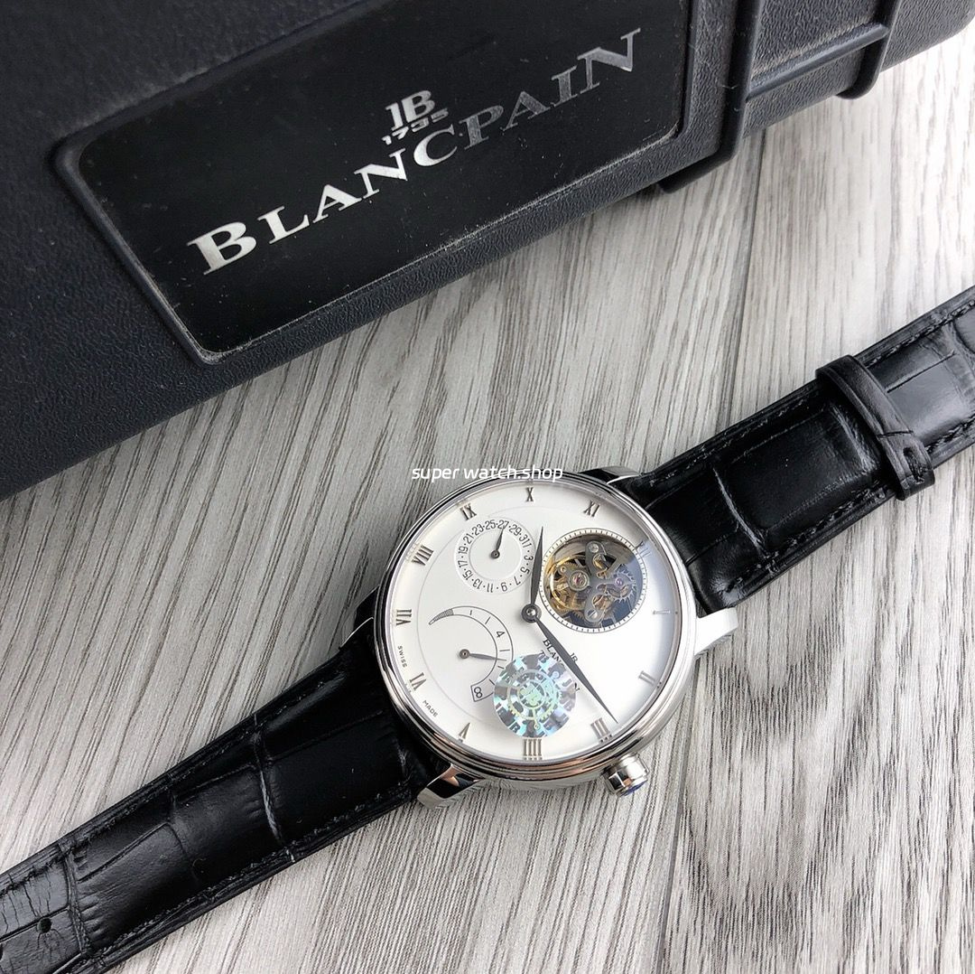 JB Factory Blancpain Villeret 6025-1542-55b 42.5mm Steel Leather Strap Silver Dial - Image 5