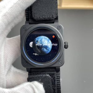 M+ Factory Bell Ross BR03A-EMM-CESRB 41mm Ceramic Rubber strap Black Dial
