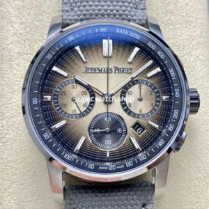 OMF Factory Audemars Piguet Code 11.59 26393QT.OO.A064KB.01 41mm Steel Canvas Strap Brown Dial