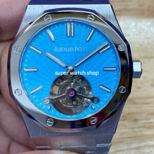 R8 Factory Audemars Piguet Royal Oak Tourbillon Limited Edition 41mm Full Steel Tiffany Blue Dial