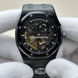 THB Factory Audemars Piguet Royal Oak Double Balance Wheel Openworked 15416CE.OO.1225CE.01 41mm Full Ceramics Skeletonized Dial