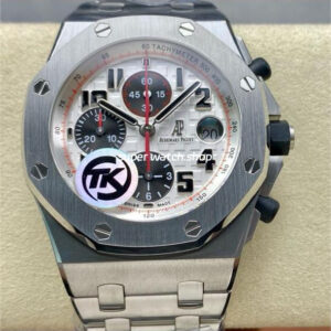 TK Factory Audemars Piguet Royal Oak Offshore Chronograph 26170ST.OO.D101CR.02 44mm Full Steel Arabic Numerals White Dial