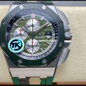 TK Factory Audemars Piguet Royal Oak Offshore Chronograph 26400SO.OO.A055CA.01 44mm Steel Rubber Strap Green Dial