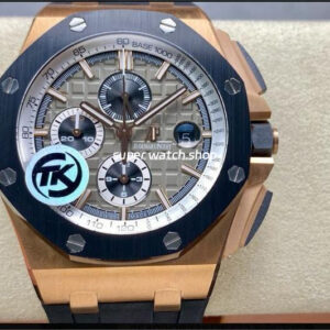 TK Factory Audemars Piguet Royal Oak Offshore Chronograph 26416RO.OO.A002CA.01 44mm Rose Gold Rubber Strap Grey Dial