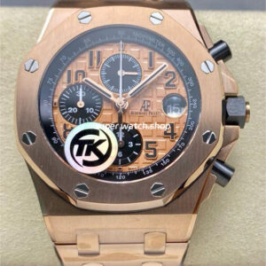 TK Factory Audemars Piguet Royal Oak Offshore Chronograph 26470OR.OO.1000OR.01 44mm Full Rose Gold Arabic Numerals Gold Dial
