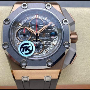 TK Factory Audemars Piguet Royal Oak Offshore Chronograph 26568OM.OO.A004CA.01 44mm Rose Gold Rubber Strap Grey Dial