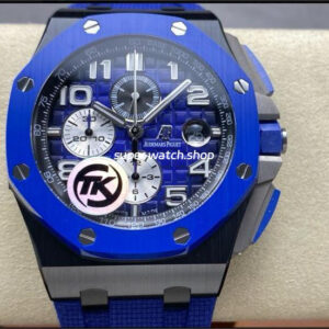 TK Factory Audemars Piguet Royal Oak Offshore Chronograph 26405CE.OO.A030CA.01 44mm Ceramic Rubber Strap Arabic Numerals Blue Dial