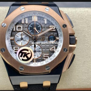 TK Factory Audemars Piguet Royal Oak Offshore Chronograph 26405NR.OO.A002CA.01 44mm Ceramic Rubber Strap Arabic Numerals Grey Dial