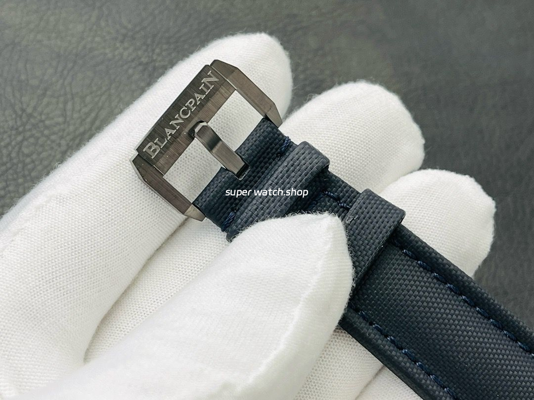 ZF Factory Blancpain Fifty Fathoms Bathyscaphe 5000-0240-052A 43mm Ceramic Textile Strap Blue Dial - Image 8