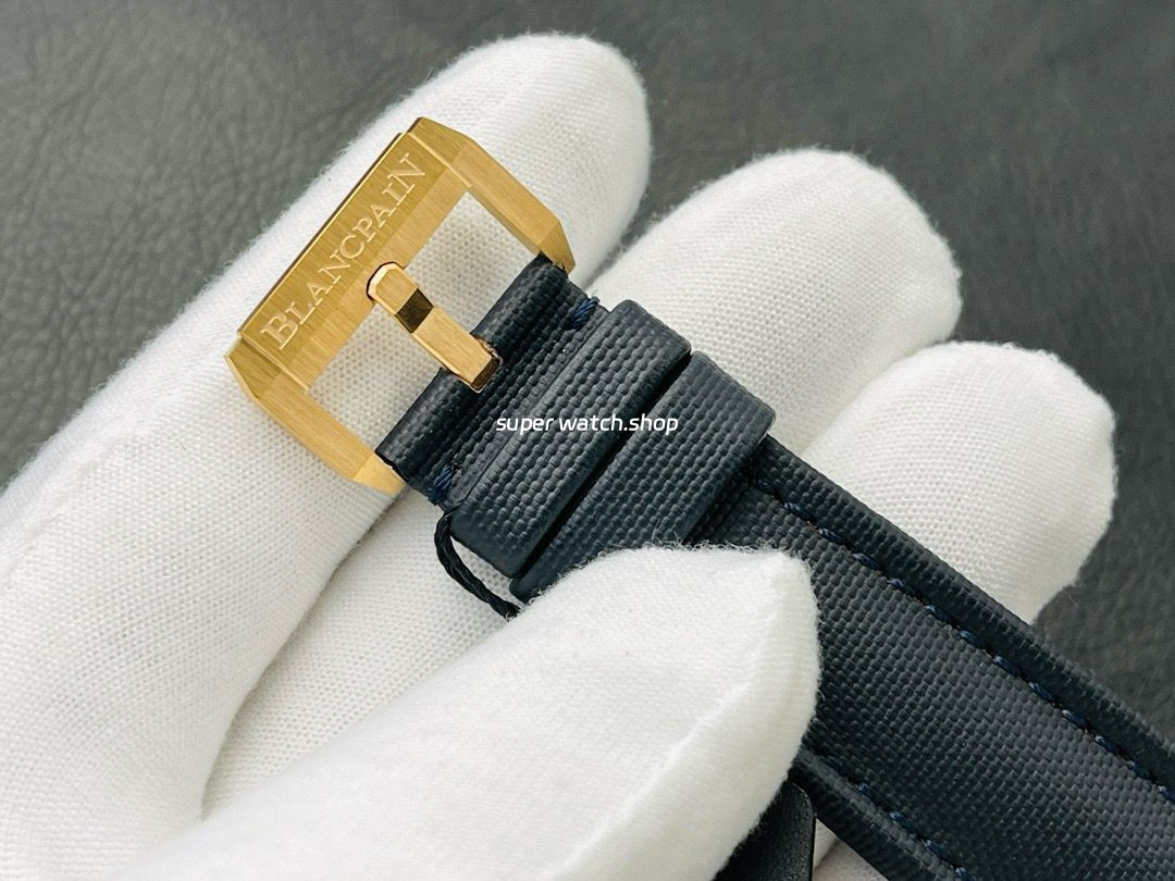 ZF Factory Blancpain Fifty Fathoms Bathyscaphe 5000-36S40-O52A 43mm Rose Gold Textile Strap Blue Dial - Image 9