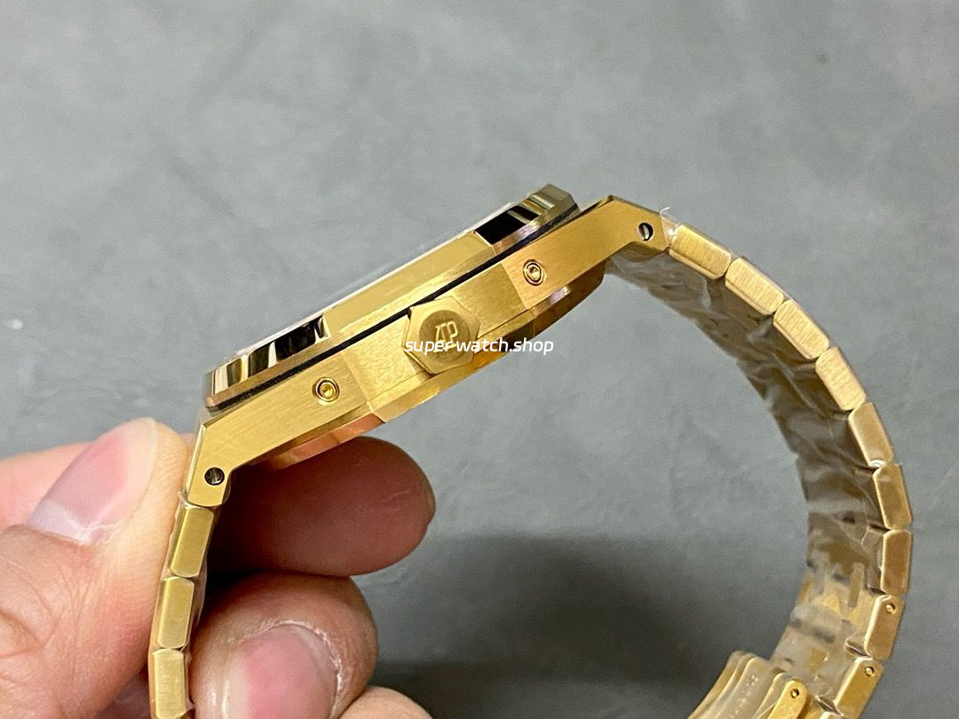 BBR Factory Audemars Piguet Royal Oak Perpetual Calendar 26574BA.OO.1220BA.01 41mm Full Gold Steel Blue Dial - Image 6