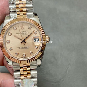 A+ Factory Rolex Datejust 278274-0024 31mm Half Rose Gold Diamond Mop Diamond Mop Pink Dial Jubilee