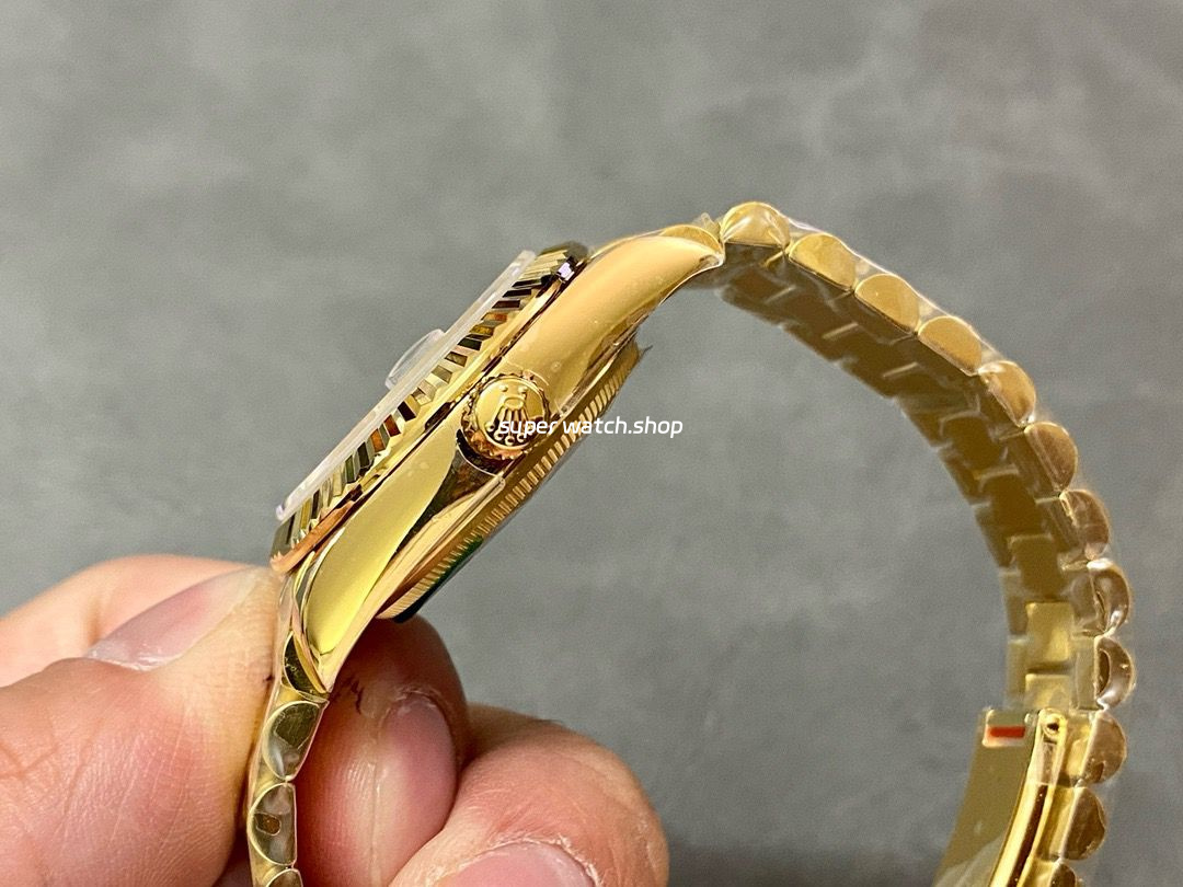 A+ Factory Rolex Datejust 278278-0030 31mm Full Yellow Gold Roman Numerals Diamond Green Dial - Image 6