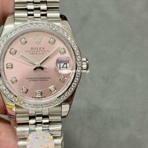 A+ Factory Rolex Datejust 278384RBR-0036 31mm Diamond Bezel Full 904L Diamond Mop Pink Dial Jubilee