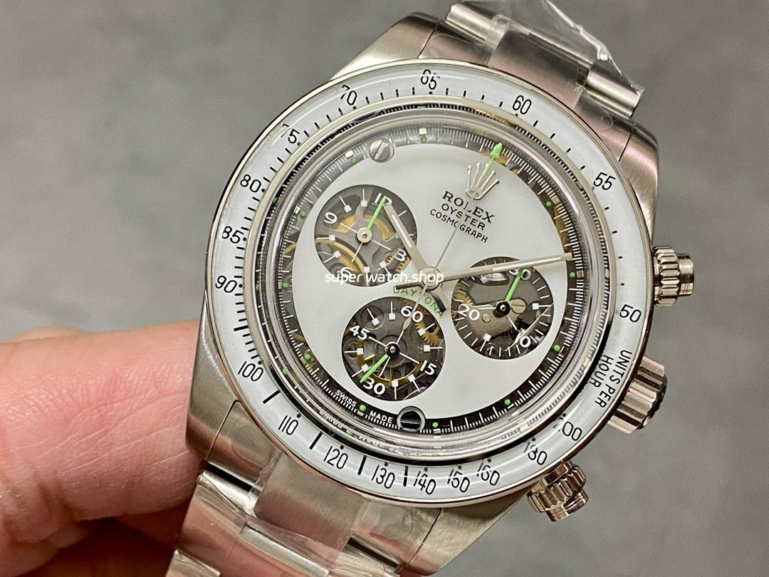 AMG Factory Rolex Daytona Panda Limited Edition 40mm Full Steel White Hollow Dial - Image 3