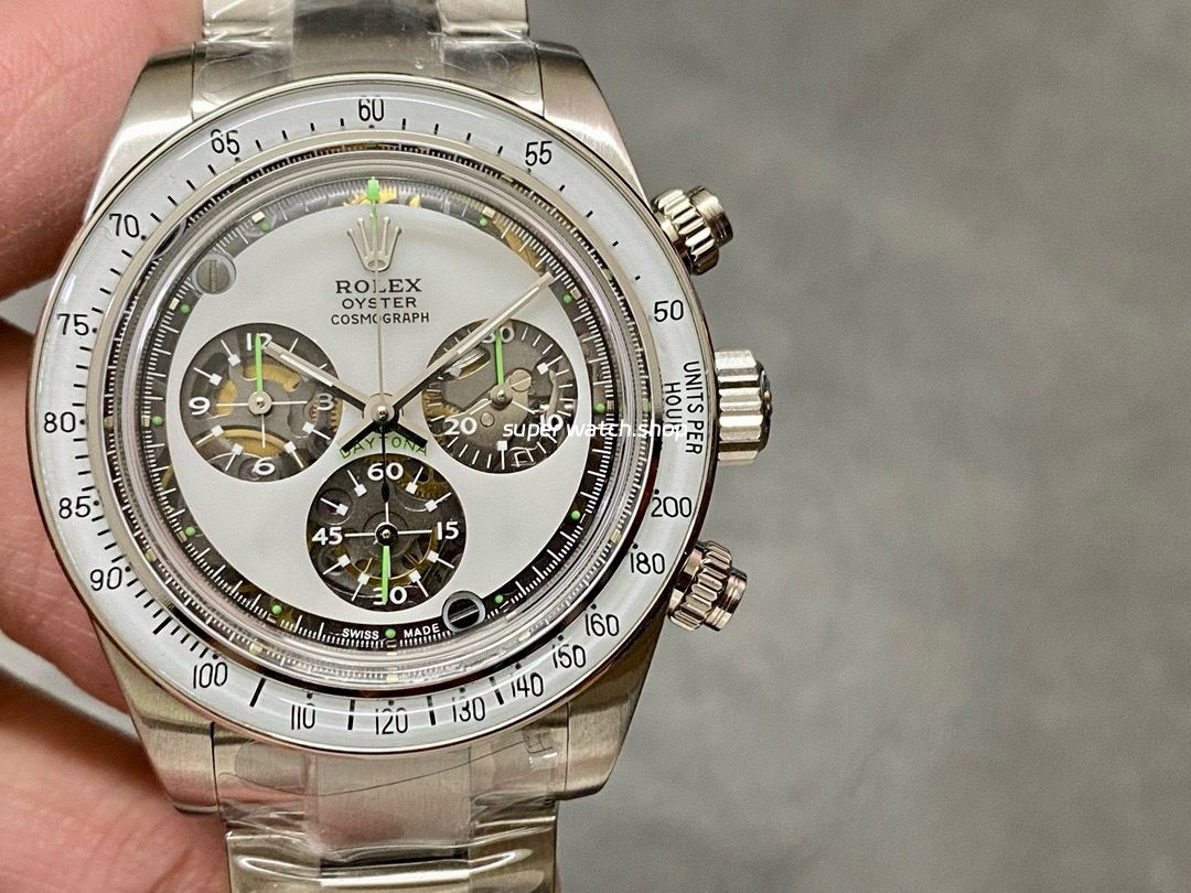 AMG Factory Rolex Daytona Panda Limited Edition 40mm Full Steel White Hollow Dial