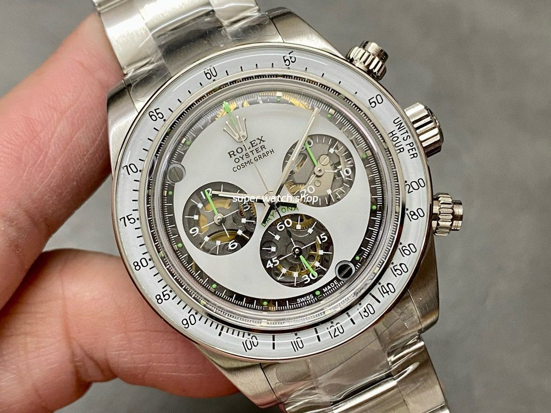 AMG Factory Rolex Daytona Panda Limited Edition 40mm Full Steel White Hollow Dial - Image 2