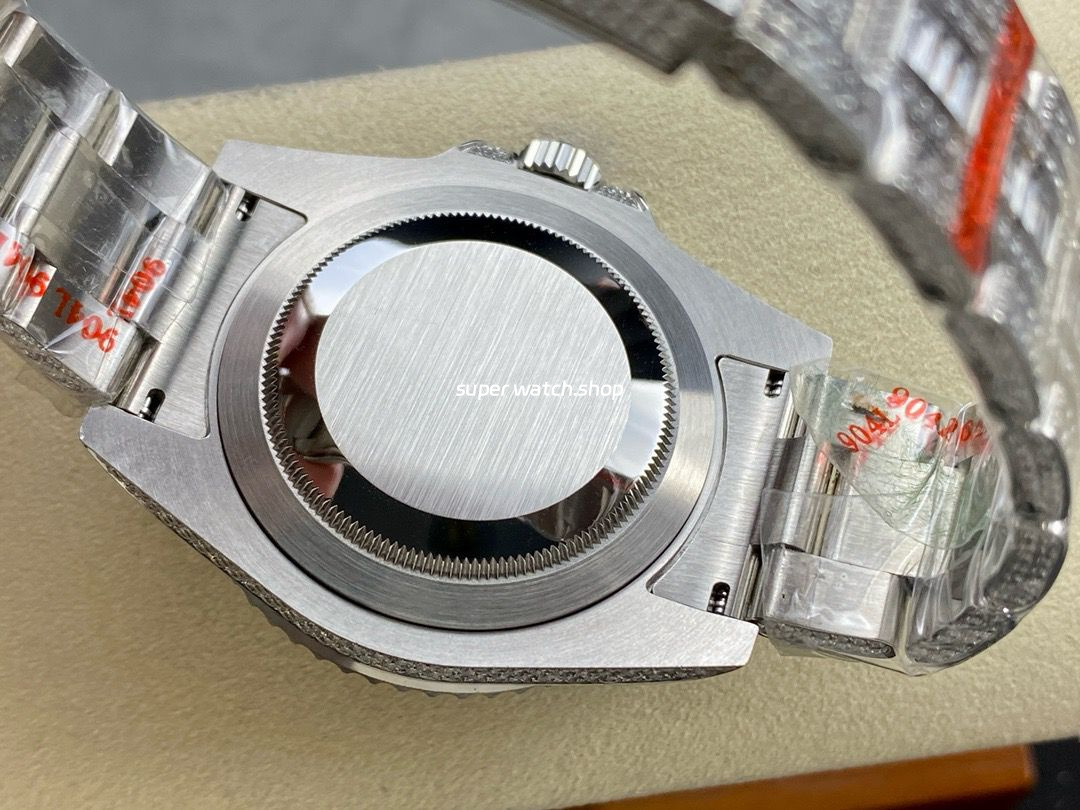 AMG Factory Rolex GMT-Master II 116769TBR-74779BR 40mm Blue Diamond Bezel Full 904L Black Dial - Image 8