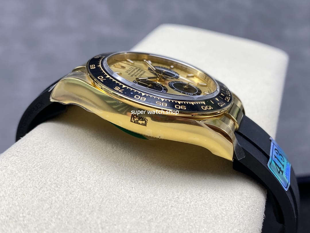 APS Factory Counterweight Rolex Daytona 126518LN-0012 Yellow Gold Rubber Strap Champagne Dial - Image 5