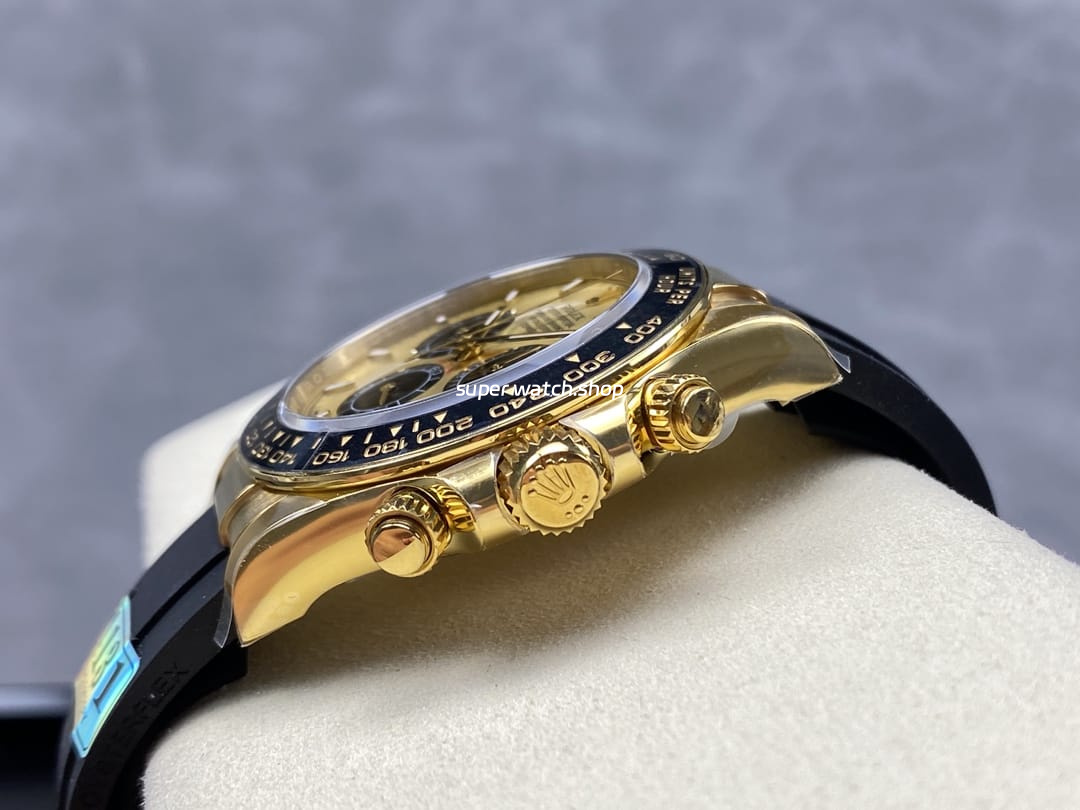 APS Factory Counterweight Rolex Daytona 126518LN-0012 Yellow Gold Rubber Strap Champagne Dial - Image 6