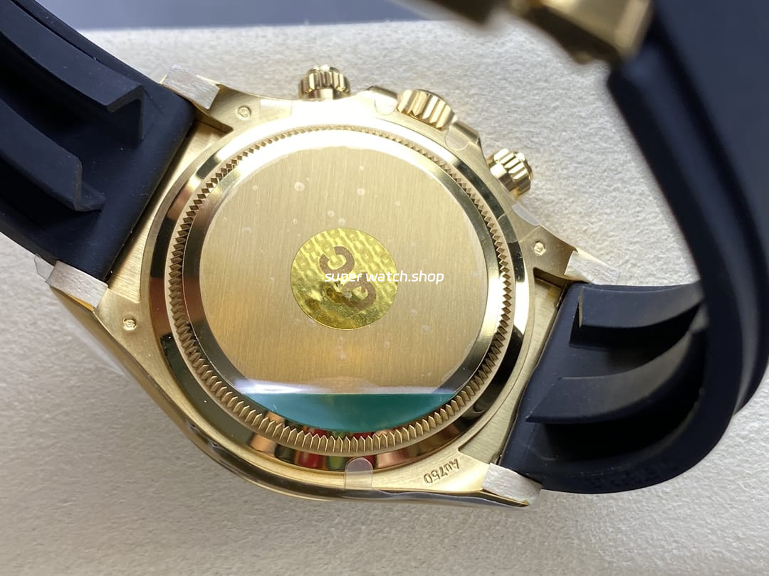 APS Factory Counterweight Rolex Daytona 126518LN-0012 Yellow Gold Rubber Strap Champagne Dial - Image 7