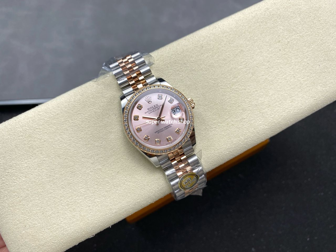 ARF Factory Counterweight Rolex Datejust 278381RBR-0024 31mm Rose Gold Diamond Bezel Rose Dial - Image 4