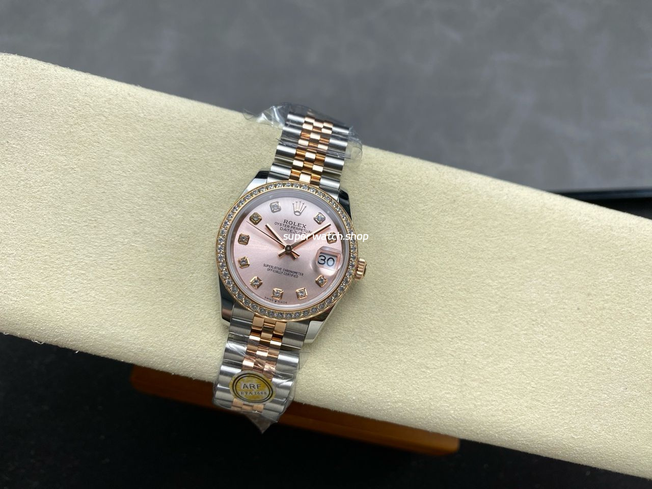 ARF Factory Counterweight Rolex Datejust 278381RBR-0024 31mm Rose Gold Diamond Bezel Rose Dial - Image 5
