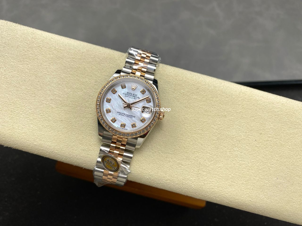 ARF Factory Counterweight Rolex Datejust 278381RBR-0026 31mm Rose Gold Diamond Bezel Mother of Pearl Dial - Image 5