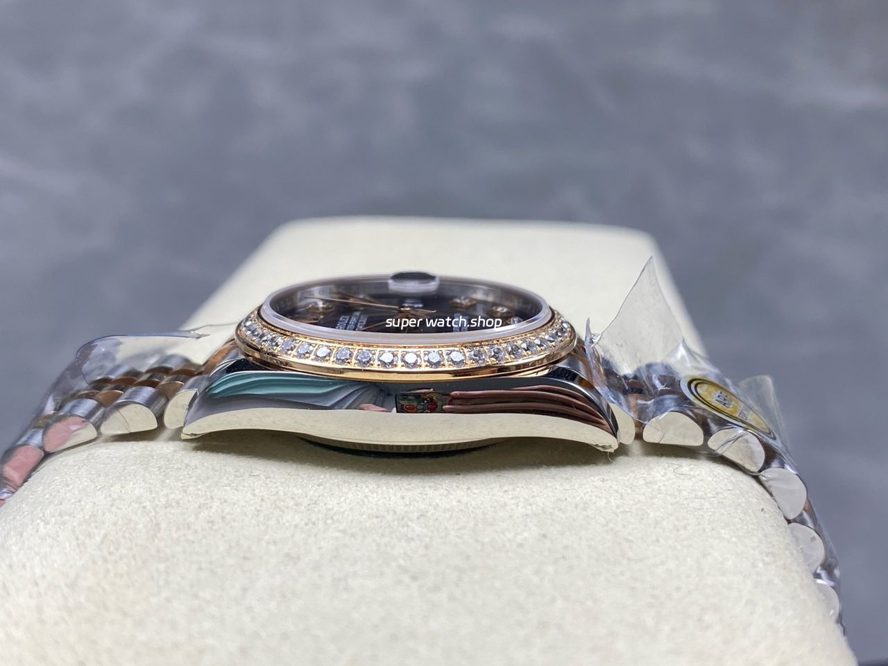 ARF Factory Counterweight Rolex Datejust 278381RBR-0028 31mm Rose Gold Diamond Bezel Brown Dial - Image 6