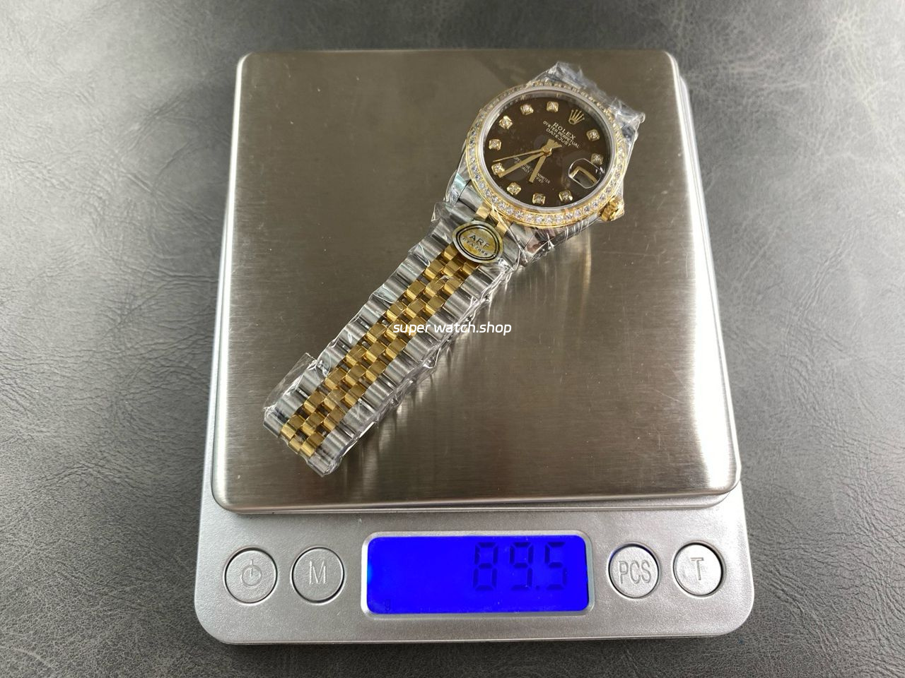 ARF Factory Counterweight Rolex Datejust 278383RBR-0024 31mm Yellow Gold Diamond Bezel Black Mother of Pearl Dial - Image 10
