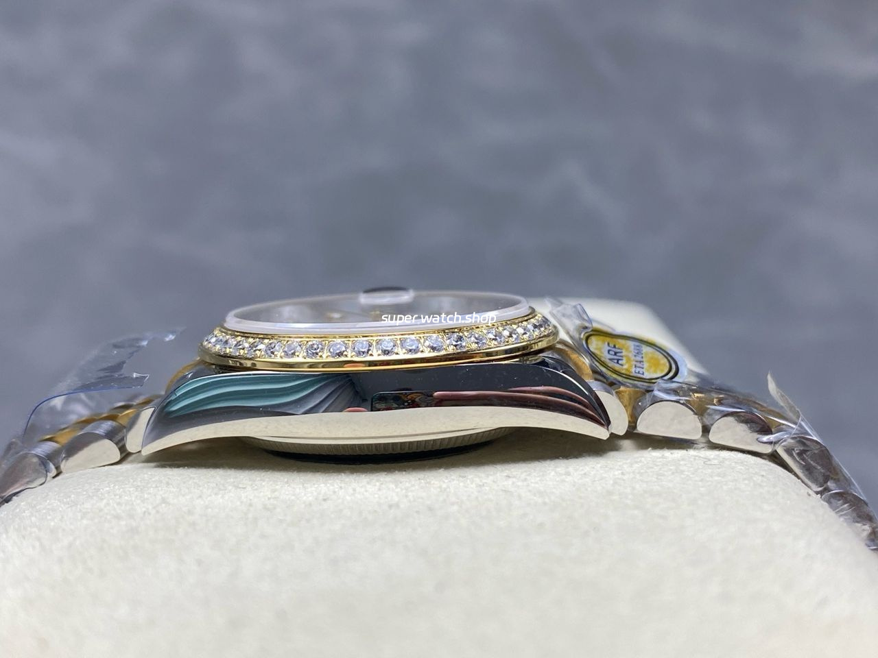 ARF Factory Counterweight Rolex Datejust 278383RBR-0024 31mm Yellow Gold Diamond Bezel Black Mother of Pearl Dial - Image 6