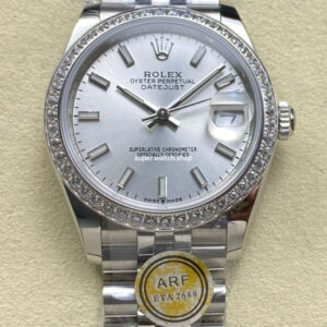 ARF Factory Counterweight Rolex Datejust 278384RBR-0016 31mm Diamond Bezel Silver Dial