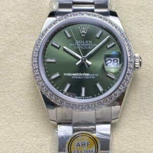 ARF Factory Counterweight Rolex Datejust 278384RBR-0021 31mm Diamond Bezel Green Dial
