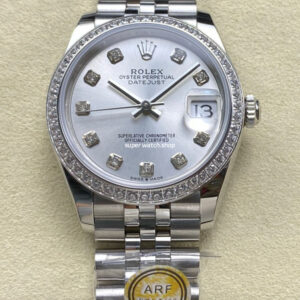 ARF Factory Counterweight Rolex Datejust 278384RBR-0034 31mm Diamond Bezel Silver Dial