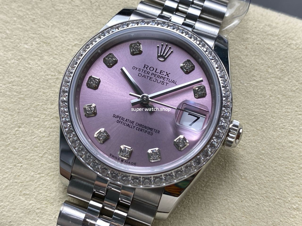 ARF Factory Counterweight Rolex Datejust 278384RBR-0036 31mm Diamond Bezel Pink Dial - Image 3