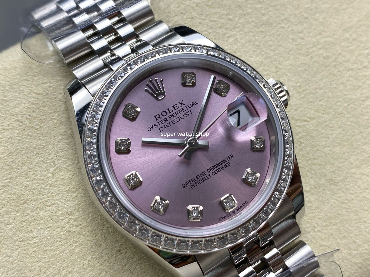 ARF Factory Counterweight Rolex Datejust 278384RBR-0036 31mm Diamond Bezel Pink Dial - Image 2