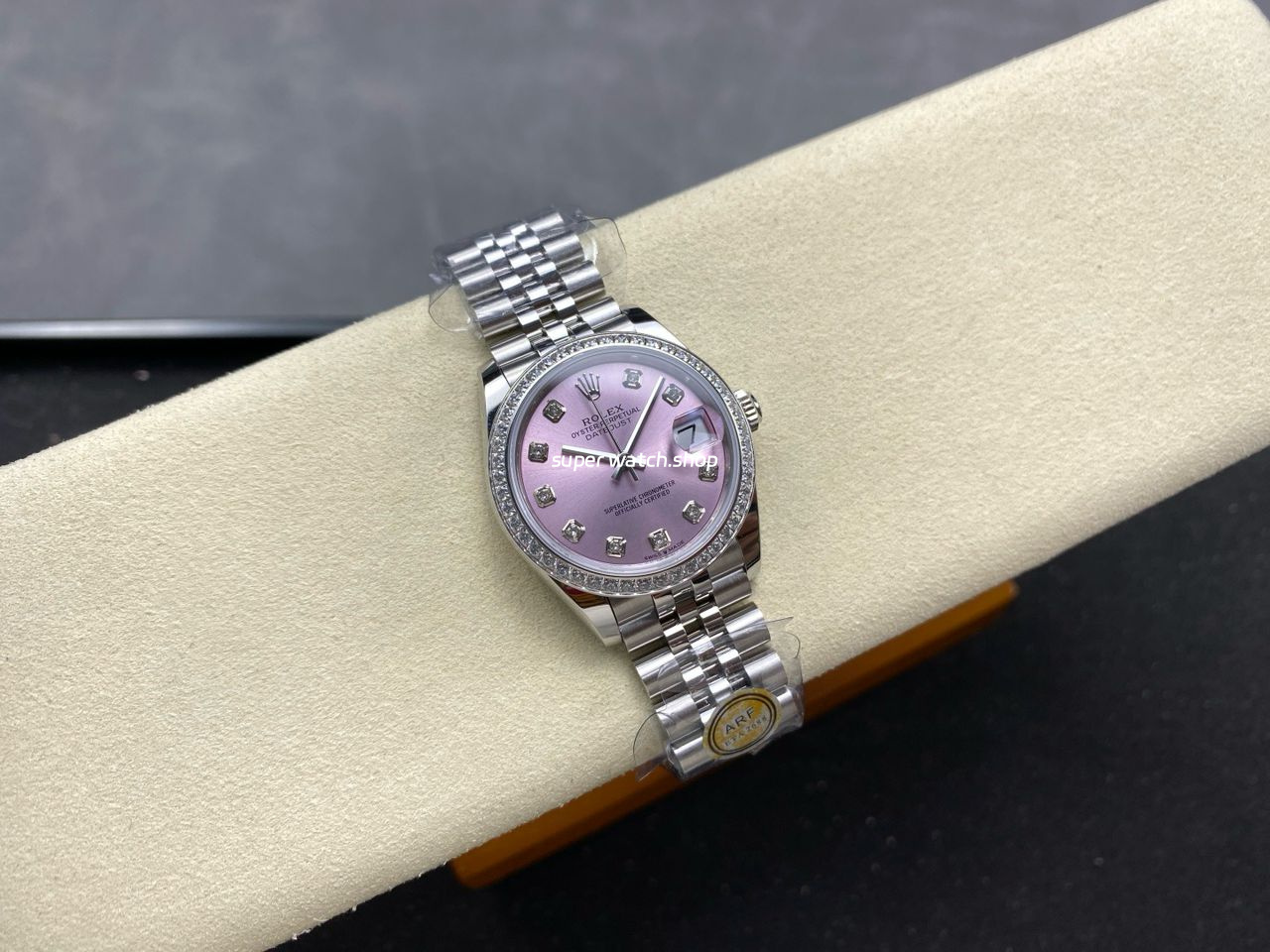 ARF Factory Counterweight Rolex Datejust 278384RBR-0036 31mm Diamond Bezel Pink Dial - Image 4