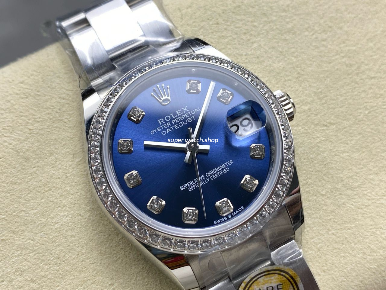 ARF Factory Counterweight Rolex Datejust 278384RBR 31mm Diamond Bezel Diamond Blue Dial - Image 2
