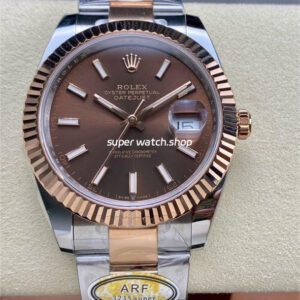 ARF Factory Counterweight Rolex Datejust 41 126331-0001 41mm Half Rose Gold Brown Dial
